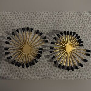 Gold and Black Khoi Earrings